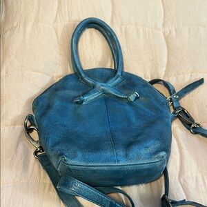 Blue Leather Women's Bag